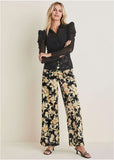 Mesh Button Front Top Jet Black