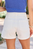 Come As You Are White Relaxed Fit Denim Shorts