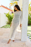 Being Shady Natural Open Knit Midi Cover Up SALE