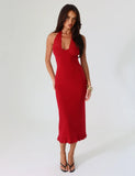 GRANGER MIDI DRESS RED CHERRY RED