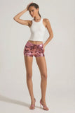 Sequin Embellished Mini Shorts in Pink