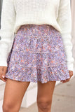 Through the Garden Lavender Print Skort