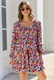 Gloria Black Floral Dress