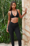 Soft Active Cross Back Sports Bra in Black