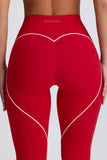 Soft Active Mid Rise Leggings in Hot Red