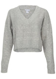 V Neck Sweater Medium Heather Grey