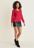 Cable Knit Sweater Barberry