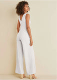 Wide Leg Jumpsuit White