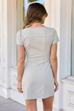 Emberlyn Tan Rose Embroidered Dress