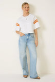 Bridget Crochet Varsity Tee