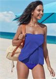 Classic Bandeau Tankini Top Royal