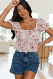 Gabby Ditsy Floral Babydoll Top