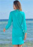 Sequin Cover Up Dress Aqua Reef