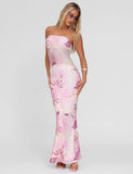 MORGAN MESH DRESS GRUNGE FLORAL MAGENTA