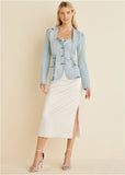Sweetheart Denim Blazer Light Wash