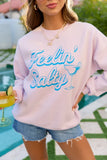 Feelin Salty Purple Graphic Sweatshirt