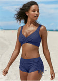 Adjustable Side Swim Short Ultramarine Blue