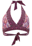 Triangle Halter Top Royal Mosaic