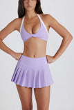 Soft Active Low Rise Pleated Tennis Skort in Lavender