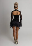 Sweetest Sin Detachable Sleeve Mini Dress Black