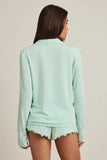Modal Long Sleeve Pyjama Top in Mint