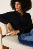 Matty Studded Collar Polo Sweater