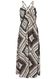 Strappy Back Maxi Dress Summer Prairie Patchwork Floral