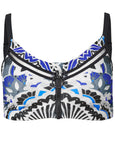 Clairette Zip Up Swim Top Calypso Bloom