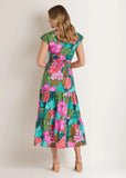Smocked Waist Maxi Dress Tropic Bouquet