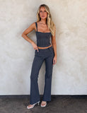 KITTIE PANT GREY STRIPE