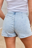 My Favorite Light Wash Acid Wash Denim Skort