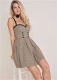 Plaid Mini Dress Cream Multi