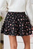 Through The Garden Black Roses Skort