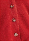 Button Down Cardigan Haute Red