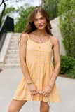 Camille Yellow Gingham Tiered Dress SALE