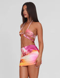 ZARIAH MINI DRESS MACRO ORCHID