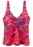 Triangle Halter Tankini Top Bright Floral