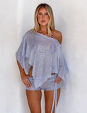 FERN CROCHET PONCHO SILVER