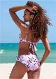 Underwire Bra Bikini Top Floral Flair