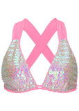 Getaway Glitz Bikini Top Pink Multi