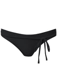 Low Rise Tie Bikini Bottom Black Beauty