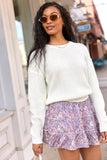 Sloan Ivory Textured Crewneck Sweater