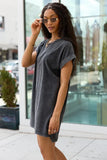 River Black Acid Wash T Shirt Dress