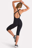 Soft Active Capri Jumpsuit in Black
