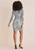 Long Sleeve Mesh Mini Linear Rose