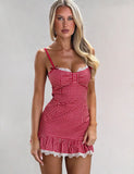 EMMALINE MINI DRESS RED GINGHAM
