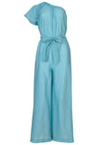 One Shoulder Jumpsuit Blue