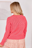 Sterling Fuchsia Slub Crewneck Sweater