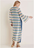 Pointelle Striped Duster Stripe Multi