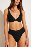Emmi High Waist Bottom Black SuperRib